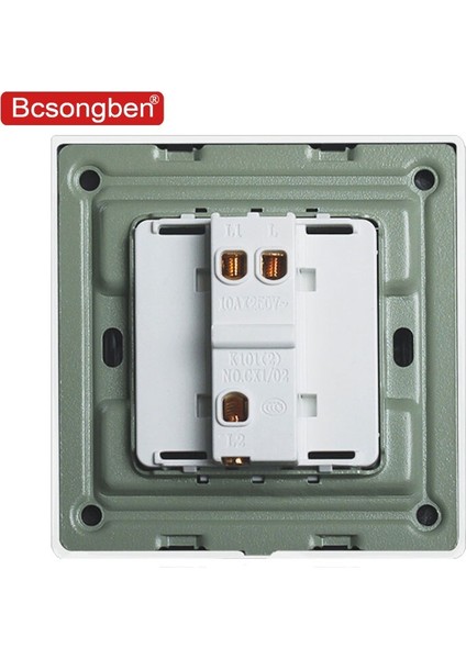 Bcsongben Lüks Basma Düğmesi Duvar Anahtarı 1 Gang 2 Yollu Işık Anahtarı Kesici Fırçalanmış Ahşap Tahıl Paneli 10A Ac 110 ~ 250 V (Yurt Dışından) modelleri