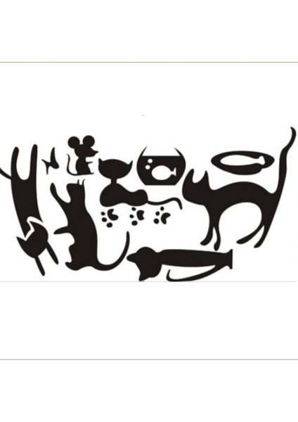 Çevre Dostu Sevimli Hayvan Elektrik Düğmesi Çıkartması Çıkartma Dekor Zarif Duvar Çıkartmaları (Yurt Dışından)