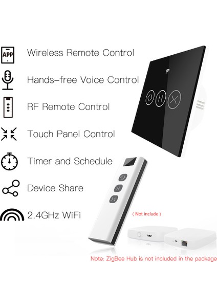 [hazır Stok] Tuya Akıllı Yaşam Wifi Perde Kör Anahtarı Wifi Akıllı Dokunmatik Anahtar Elektrik Motoru Google Home Alexa Echo Ses Kontrolü Dıy Akıllı Ev (Yurt Dışından)