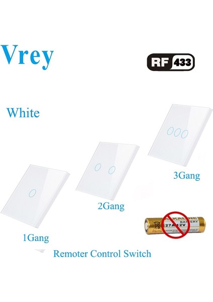 Vrey Remoter Kontrol Anahtarı Aksesuarları RF-433 Uzaktan Kumanda Duvar Işığı Uzaktan Anahtar Denetleyici (Yurt Dışından)