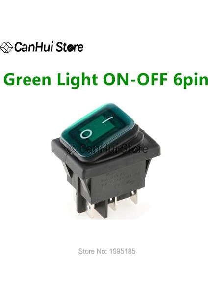 Kcd4 2 On-Off On-Off-0n 4/6 Pin Ağır Hizmet Tipi Mühürlü Su Geçirmez Oto Tekne Deniz Rocker Anahtarı LED Kırmızı/yeşil/sarı/mavi/siyah (Yurt Dışından)