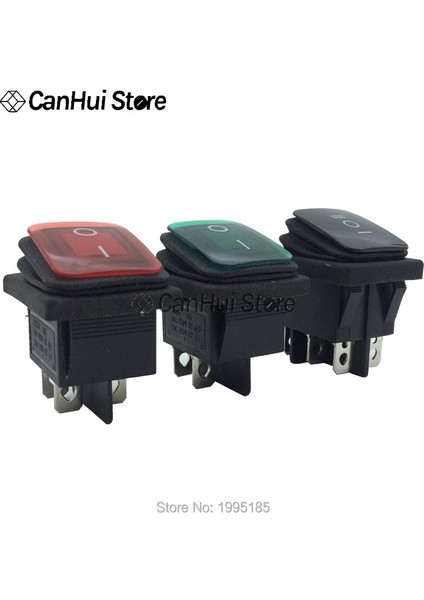 Kcd4 2 On-Off On-Off-0n 4/6 Pin Ağır Hizmet Tipi Mühürlü Su Geçirmez Oto Tekne Deniz Rocker Anahtarı LED Kırmızı/yeşil/sarı/mavi/siyah (Yurt Dışından) fırsatları