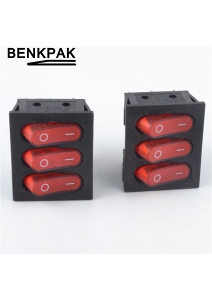 Üç Yollu Aydınlatmalı Basmalı Anahtar 9 Pimli (Yurt Dışından) indirimleri