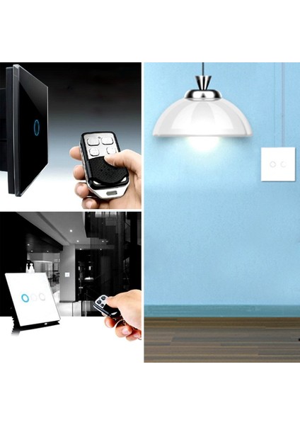 Akıllı 1/2/3 Gang Uzaktan Kumanda Cam Kristal LED Panel Duvar Işık Anahtarı Ab (Yurt Dışından) fiyatları