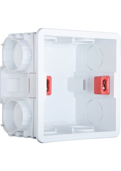 Sran Ayarlanabilir Montaj Kutusu Dahili Kaset 86MM*83MM*50MM 86 Tipi Anahtar ve Soket Için Beyaz/kırmızı Kablo Arka Kutusu (Yurt Dışından)