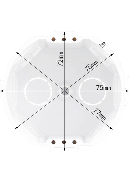 Minitiger Sıcak Satış 73*62 mm Ab Avrupa Standardı Kaset Evrensel Duvar Montaj Kutusu Duvar Anahtarı ve Soket Arka Kutusu Pop (Yurt Dışından) fırsatları