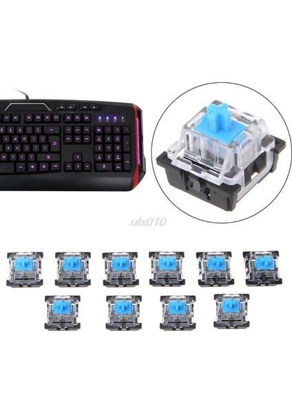 10 Adet 3 Pin Mekanik Klavye Anahtarı Mavi Cherry Mx Klavye Test Cihazı Kiti Mar Whosale & Dropship (Yurt Dışından) fiyatları