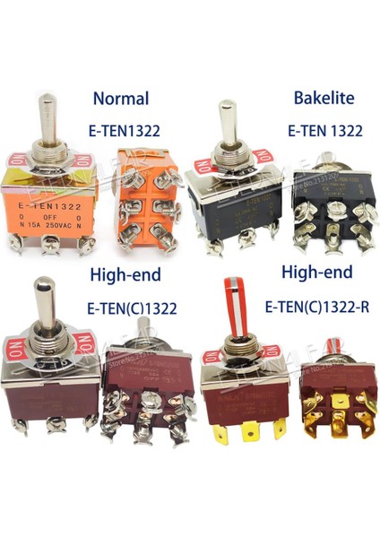 Bakalit E-TEN223 Yüksek Kaliteli Gümüş Kontak Dpdt 12MM 10A 16A 250V Ac (Açık)-Kapalı-(Açık) 6pin Sıfırlama Rocker Geçiş Slayt Anahtarı (Yurt Dışından) fiyatları