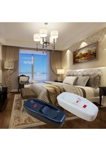 Ev Işık Anahtarı 220 V 10A Kablo Kablosu Açık/kapalı Masa Masa Lambası JS23 (Yurt Dışından)