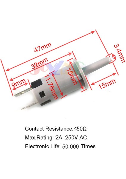 Joyınglıang Ka5 Açık-(Kapalı) Kapı Kontrol Anahtarı Buzdolabı Kapısı Dolap Lambası Anahtarları (Aşağıya Basıp Kapalı) Cqc Rohs Kolu 15MM (Yurt Dışından) indirimleri
