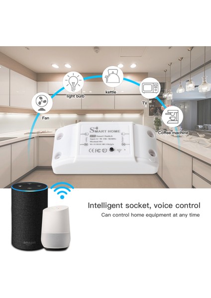 10A 90-250V Wifi Akıllı Işık Anahtarı Modülü Evrensel Kesici Zamanlayıcı Uygulaması Ses Kontrolü Açma-Kapama Cihazı Alexa Google Ev Homekit (Yurt Dışından)