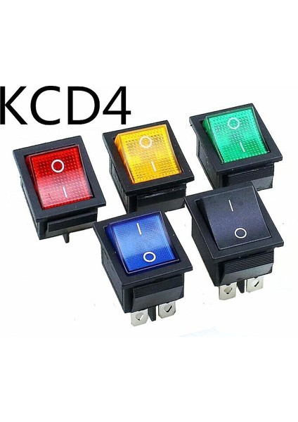 Mandallama Basmalı Anahtar Güç Anahtarı I/o 4 Pimli Işık 16A 250VAC 20A 125VAC Kcd4 (Yurt Dışından) fiyatları