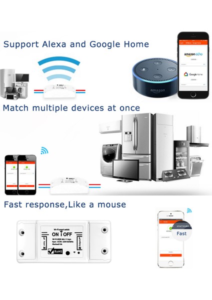 Yeni Dıy Wifi Akıllı Işık Anahtarı Tuya/akıllı Yaşam Uygulaması Kablosuz Uzaktan Kumanda Alexa Google Home ile Çalışmak 2021 (Yurt Dışından) fırsatları