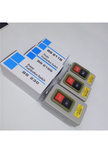 Güç Kontrol Düğmesi Anahtarı Üç Fazlı Motor Başlatma Düğmesi ve Basın Anahtarı BS211B/216B/230B 1.5/2.2/3.7kw (Yurt Dışından) fırsatları