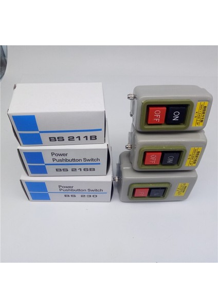 Güç Kontrol Düğmesi Anahtarı Üç Fazlı Motor Başlatma Düğmesi ve Basın Anahtarı BS211B/216B/230B 1.5/2.2/3.7kw (Yurt Dışından) indirimleri