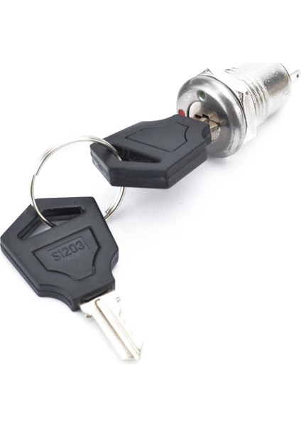 Yeni Elektronik Anahtar Anahtarı Açık Kapalı Kilit Anahtarı Telefon Kilidi Güvenlik Güç Anahtarı Boru Şeklindeki Terminaller + 2 Tuşları 2 Pozisyon 12MM (Yurt Dışından) indirimleri