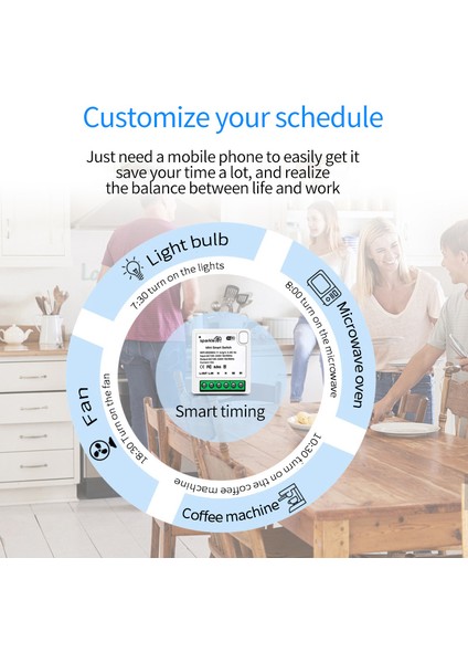1 Adet Tuya Mını Wifi Akıllı Anahtar 16A 2 Yollu Kontrol Zamanlayıcı Kablosuz Anahtarlar Tuya/akıllı Yaşam App Mobil Uygulama Kontrolü ile Alexa Google Home ile Çalışmak (Yurt Dışından) modelleri
