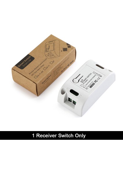 Rubrum 433 Mhz Kablosuz Rf Duvar Paneli ve Ac 110V 220V 1 Ch Uzaktan Kumanda Anahtarı Röle Alıcı Salonu Yatak Odası Işık (Yurt Dışından)