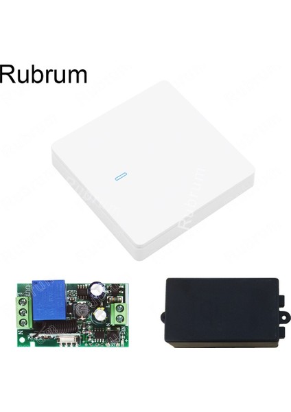 Rubrum 433 Mhz Kablosuz Rf Duvar Paneli ve Ac 110V 220V 1 Ch Uzaktan Kumanda Anahtarı Röle Alıcı Salonu Yatak Odası Işık (Yurt Dışından) modelleri