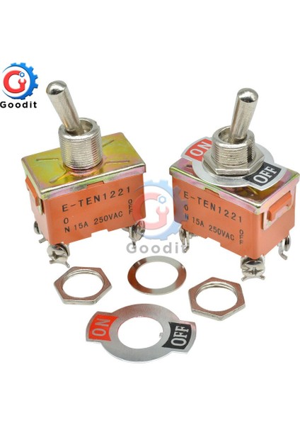 TEN1021 1122 1121 Geçiş Anahtarları Ac 250 V 15A Dpdt Mini Geçiş Anahtarı 12MM Delik Bakır Kontak Külbütör Düğmesi Anahtarı 31*19.8 mm (Yurt Dışından) fırsatları