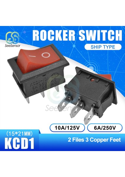 5 Adet/grup Kcd1 Basmalı Anahtar Güç Anahtarı On-Off 2 Pozisyon On-Off-On 3 Pozisyon 2pins 3pins 4pins 6pins 6A 250VAC/ 10A 125VAC (Yurt Dışından)