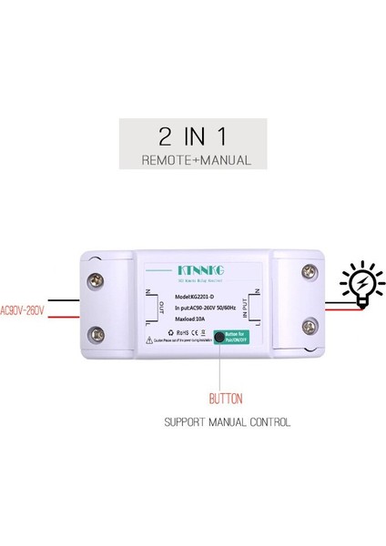 Ac 220V Alıcı Kablosuz Uzaktan Kumanda Anahtarı Duvar Paneli Uzaktan Salon Yatak Odası Tavan Işıkları Duvar Lambaları Kablosuz Tx (Yurt Dışından) fırsatları