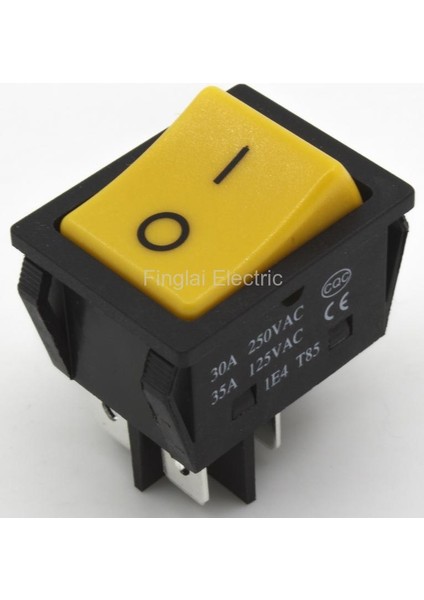 KCD4-201-3 Delikli 30 x 22 mm 30A 4 Pin On - Off Tekne Basmalı Anahtar Kcd4 Serisi Güç Anahtarı (Yurt Dışından)