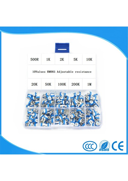 RM065 Düzeltici Potansiyometre Değişken Ayarlanabilir Dirençler 10 Değer / Kit (Yurt Dışından)