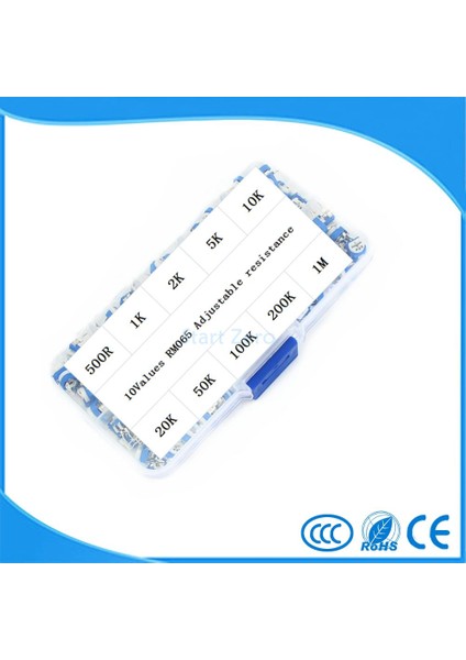 RM065 Düzeltici Potansiyometre Değişken Ayarlanabilir Dirençler 10 Değer / Kit (Yurt Dışından) fiyatları
