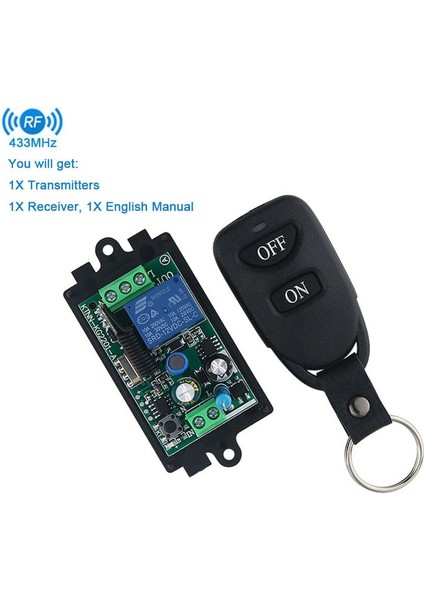 Ac 220V Kablosuz Işık Kontrol Anahtarı 1ch 433MHZ Uzaktan Kumandalı Akıllı Ev Ampul Seti Toka ile Ktnnkg Fabrika (Yurt Dışından)