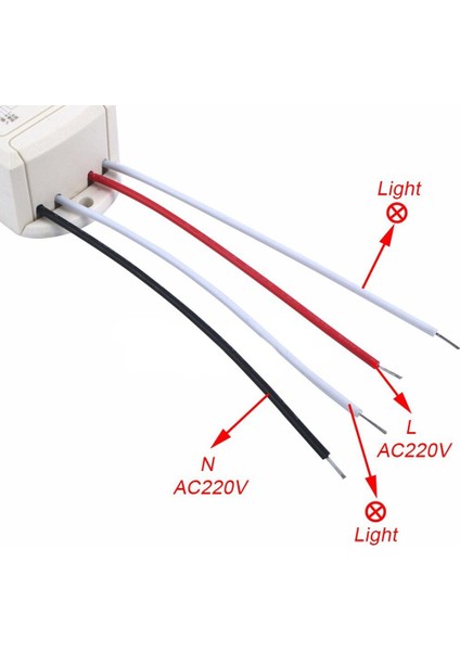 Ac 220V Ir Kızılötesi Modül Vücut Sensörü Akıllı Işık Anahtarı Ayarlanabilir Hareket Algılama Pır Anahtarı (Yurt Dışından)