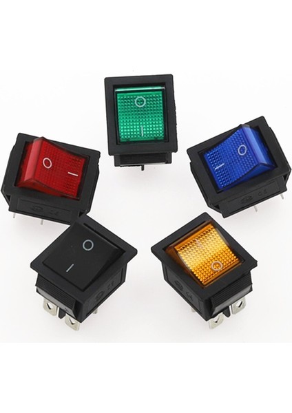 Adet Kcd4 Rocker Anahtarı Güç Anahtarı Kendinden Kilitli 2 Pozisyon 4 Pinli Işık 15A 250VAC/20A 125VAC 32*25MM (Yurt Dışından) modelleri