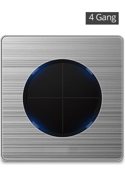 Basın Düğmesi LED Rastgele Nokta Anahtarı Duvar Işık Anahtarı Priz 1 2 3 4 Gang 1 Yollu 2 Yollu Gösterge Ev Elektrik Çıkışı 110-250VAC (Yurt Dışından)