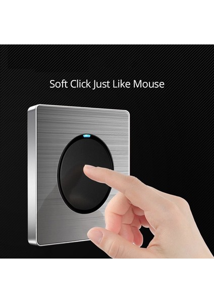 Basın Düğmesi LED Rastgele Nokta Anahtarı Duvar Işık Anahtarı Priz 1 2 3 4 Gang 1 Yollu 2 Yollu Gösterge Ev Elektrik Çıkışı 110-250VAC (Yurt Dışından) fırsatları