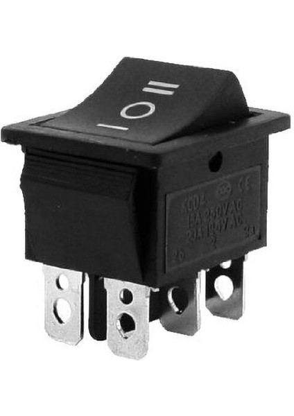 Kcd4 10A 250V 20A 125V Anlık Tekne Rocker Anahtarı Dpdt On-Off-On 3 Pozisyon 6pin Kendini Sıfırlama Güç Basmalı Düğme Anahtarı (Yurt Dışından)