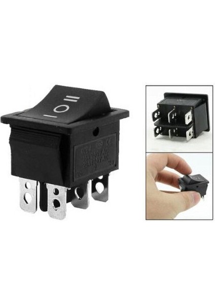 Kcd4 10A 250V 20A 125V Anlık Tekne Rocker Anahtarı Dpdt On-Off-On 3 Pozisyon 6pin Kendini Sıfırlama Güç Basmalı Düğme Anahtarı (Yurt Dışından) indirimleri