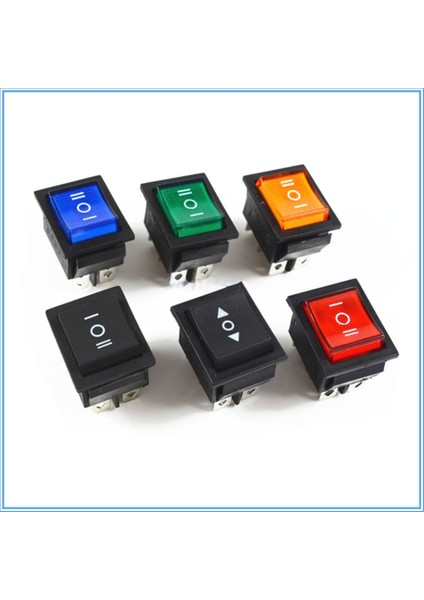 Kcd4 Rocker Anahtarı Güç Anahtarı 3 Pozisyon 6 Pimli Işık 16A 250VAC / 20A 125VAC (Yurt Dışından) fiyatları