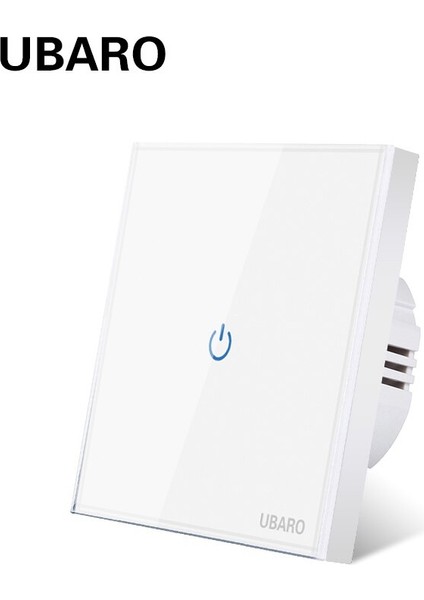 Ubaro Ab/ingıltere AC100-240 Siyah Temperli Cam Dokunmatik Işık Anahtarı LED Panel Duvar Işığı Beyaz Anahtarı 1/2/3 Gang (Yurt Dışından) indirimleri