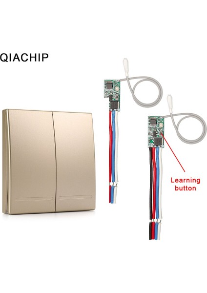 Qıachıp 433MHZ 3.6V 12V 24V 1ch Kablosuz Uzaktan Kumanda Anahtarı Rf Alıcı Denetleyici LED Işık 86 Duvar Paneli (Yurt Dışından) fiyatları