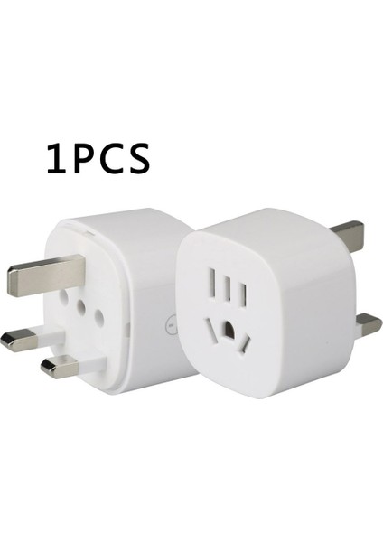 Ingiliz Standardı Dönüşüm Fişi Yabancı Seyahat Güç Soketi Dönüştürücü 6 Delikli Ingiliz Standardı Adaptör Beyaz (Yurt Dışından)