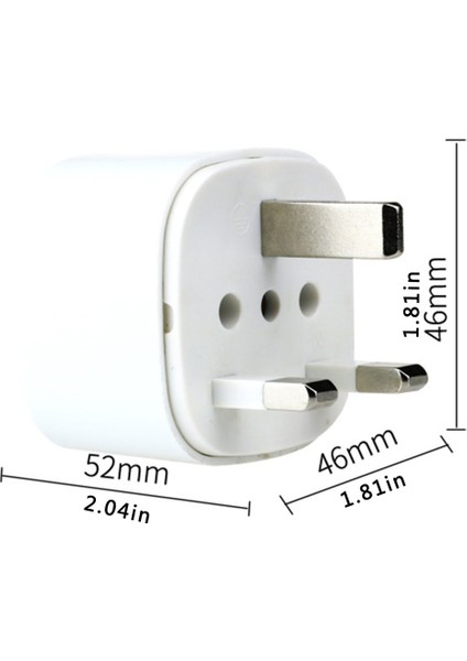 Ingiliz Standardı Dönüşüm Fişi Yabancı Seyahat Güç Soketi Dönüştürücü 6 Delikli Ingiliz Standardı Adaptör Beyaz (Yurt Dışından) modelleri