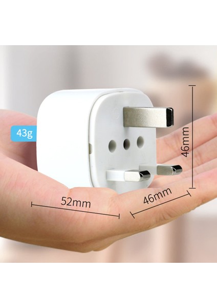 Ingiliz Standardı Dönüşüm Fişi Yabancı Seyahat Güç Soketi Dönüştürücü 6 Delikli Ingiliz Standardı Adaptör Beyaz (Yurt Dışından) fırsatları