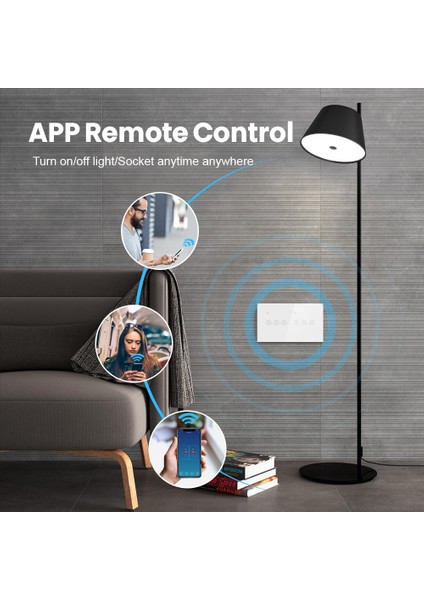 Avatto Akıllı Işık Dokunmatik Anahtarı, Ab Standardı 1/2/3/4/5/6 Gang Wifi Duvar Anahtarı, Tuya Ses Kontrolü Alexa, Google Home ile Çalışın (Yurt Dışından) modelleri