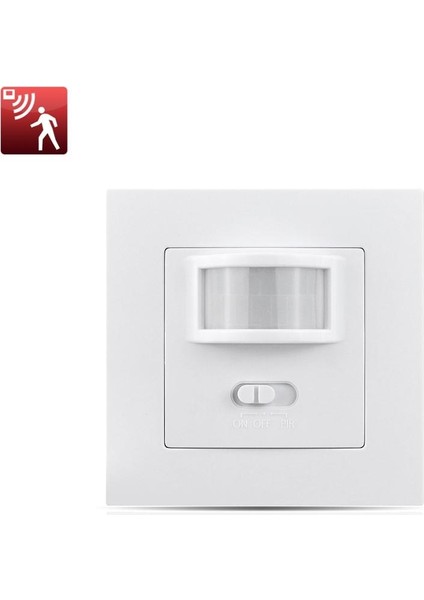 Pır Hareket Sensörü Anahtarı Ac 110 V-240 V Gömme Kızılötesi Akıllı Insan Vücudu Sensörü Duvar Anahtarı Karanlıkta Ayarlanabilir Zaman ile Çalışır (Yurt Dışından)