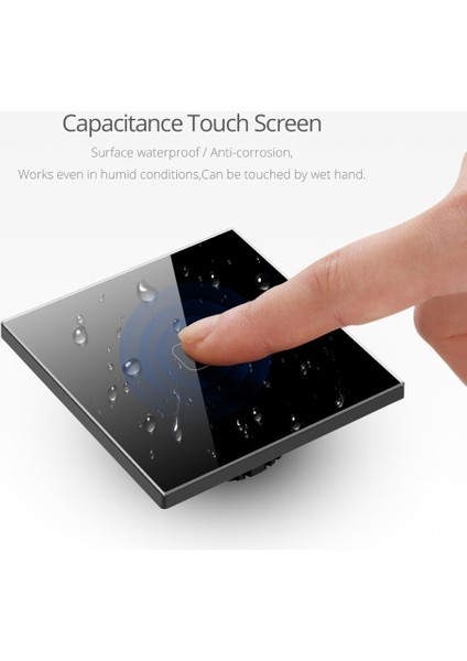 Güç Dokunmatik Anahtarı 1/2/3 Gang 1 Yollu LED Işık Anahtarı Duvar Gömme Beyaz/siyah/altın Cam Panel 220 V Ab Ingiltere Lamba Kesici (Yurt Dışından) modelleri