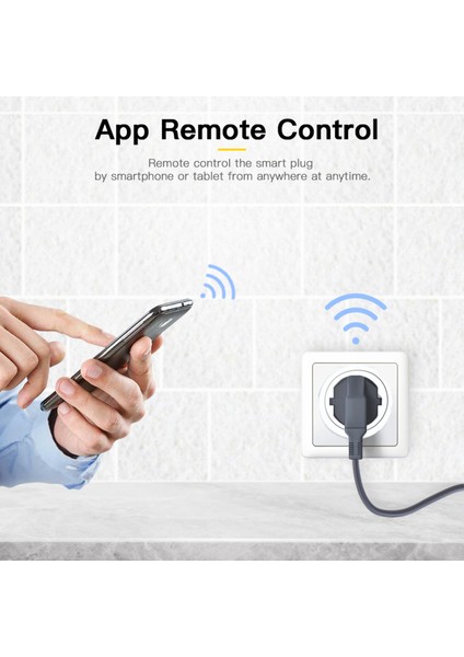 [hazır Stok] 16A Wifi Akıllı Fiş Brezilya Soket Güç Çıkışı Wifi Anahtarı Alexa Google Ev Asistanı Için Ses Kontrolü Güç Monitörü (Yurt Dışından)