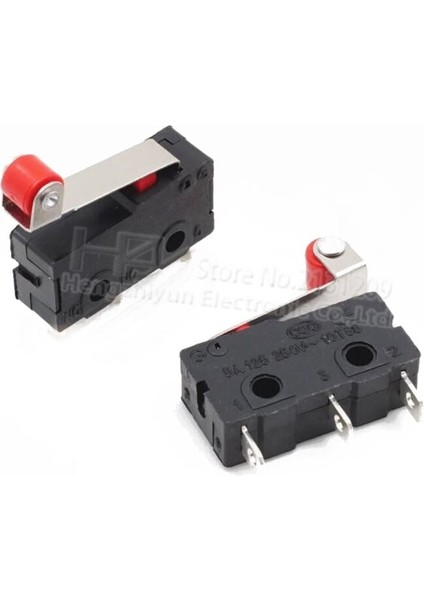 Hzy Mini Makaralı Kol Kolu Spdt Snap Action Lot 3A 250V Ac 5A 125V Nc-No-C Kasnak 3 Feet Strok Limit Anahtarı (Yurt Dışından)