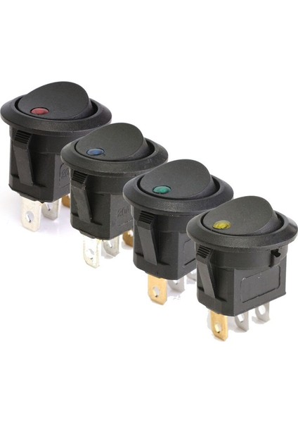 Adet Dc 12 V Siyah Rocker Anahtarı Nokta Araba Dashboard Dash Van Tekne LED Işıklı Işık Geçiş Anahtarı On/off (Yurt Dışından) modelleri