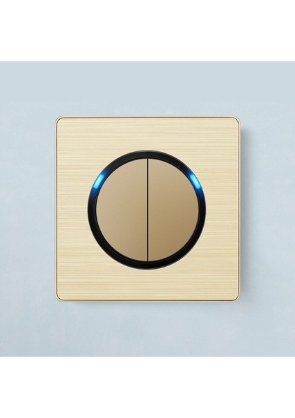 Kamanni Duvar Anahtarları Ab Standardı Gümüş 1/2/3/4 Gang Çizim Paneli 1/2 Yollu Işık Anahtarı Alüminyum Alaşımlı Basmalı Düğme Anahtarı 220 V (Yurt Dışından) modelleri