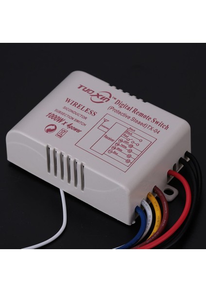 Dijital Anahtar Alıcı 220V Kablosuz 4 Işıklı Uzaktan Lamba Işığı Uzaktan Kumanda Kanalı On/off Way Box Pratik (Yurt Dışından)